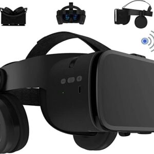 3D Virtual Reality Headset, 3D VR Glasses Viewer with Remote [Bluetooth]ï¼ŒHeadset Compatible with 4.7-6.3" iPhone iOS/Android, VR Viewer for IMAX Movies & Card Games ï¼ŒBlack