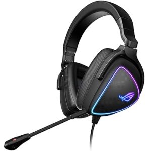 ASUS Rog Delta S Lightweight with Ai Noise-Canceling Mic, Hi-Res Quad Dac, RGB Lighting Wired Over Ear Headphones with Mic Compatible with Pc, Nintendo Switch and Sony Playstation ®5 - Black